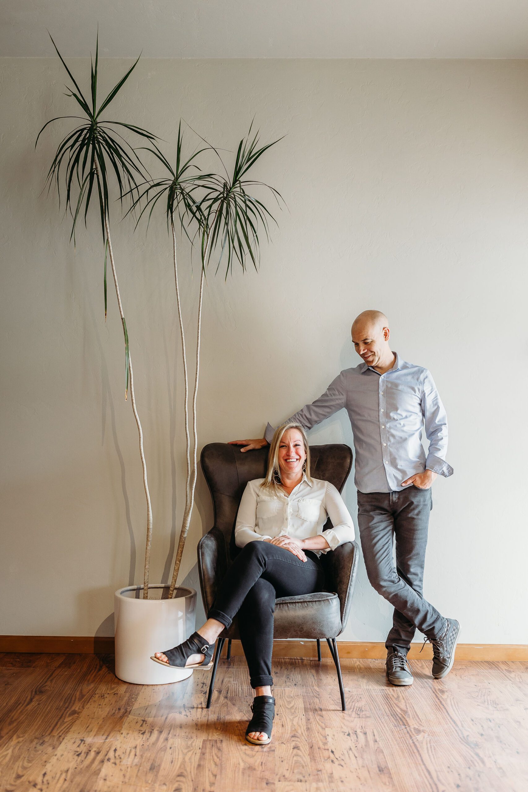 Jason smiling at Jess